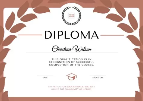 Gestaltung meines Zertifikates oder Diploms