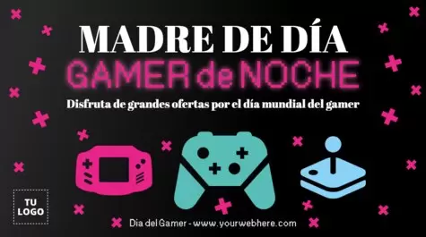 Edita un flyer del Día del Videojuego