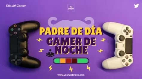 Edita un flyer del Día del Videojuego