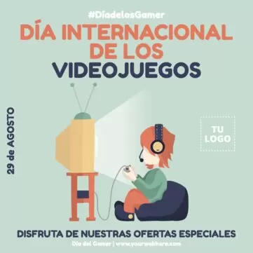 Edita un flyer del Día del Videojuego