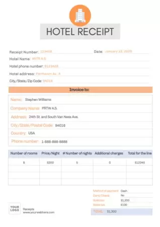 Edit a receipt sample