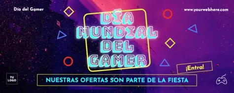 Edita un flyer del Día del Videojuego