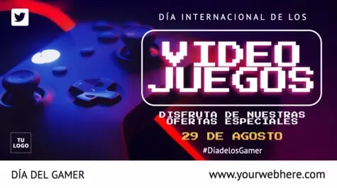 Edita un flyer del Día del Videojuego