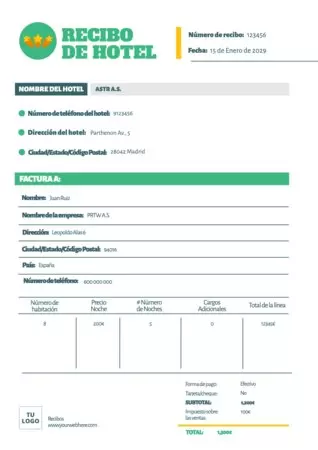 Edita una plantilla de recibo