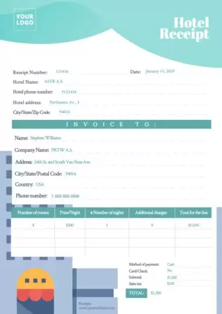 Edit a receipt sample