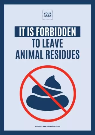 Edit a no animals allowed sign