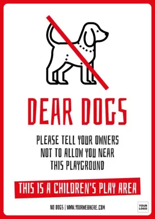Edytuj znak zakazu zwierząt