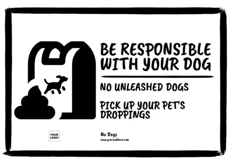 Editar um pôster de «não permitimos cães»