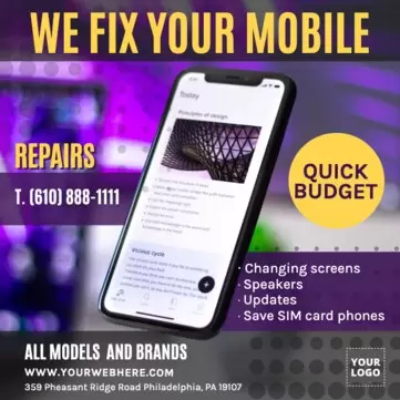 Edit a mobile repair template