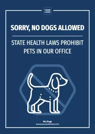 Editar um pôster de «não permitimos cães»