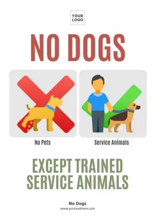 Modifiez un panneau Interdits aux animaux