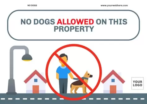 Modifica un cartello di divieto di accesso agli animali