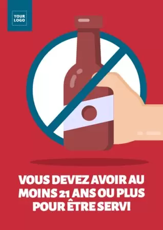 Modifier un panneau boissons alcoolisées aux mineurs interdits