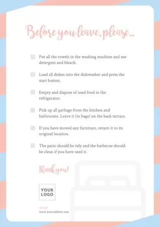 Edit an Airbnb house rules template