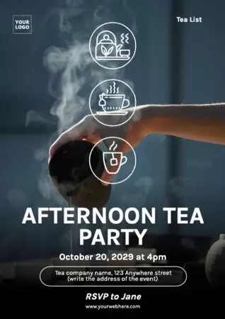 Edit a tea party invitation
