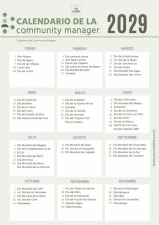 Personaliza tu calendario de Community Manager