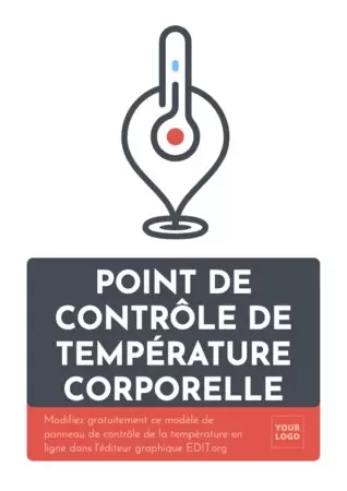 Modifier un panneau de vérification de température