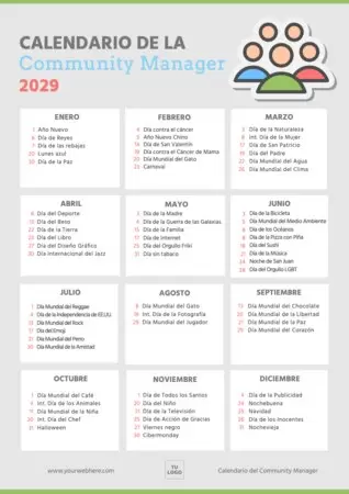 Personaliza tu calendario de Community Manager