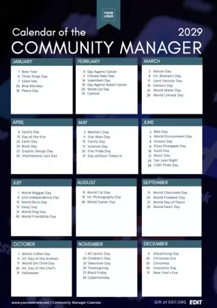 Personalize seu calendário de Community Manager