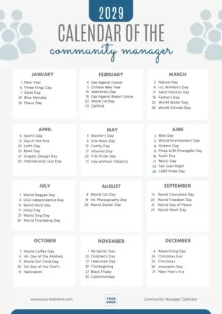 Customize your Community Manager calendar