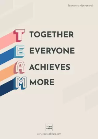 Edit templates with team motivational quotes