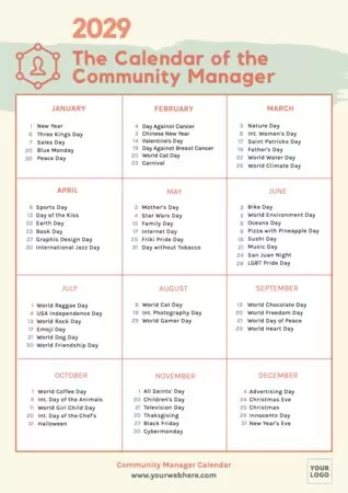 Customize your Community Manager calendar