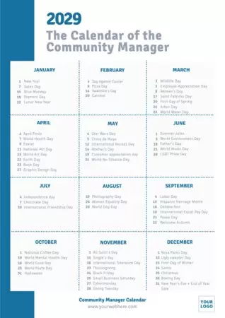 Customize your Community Manager calendar