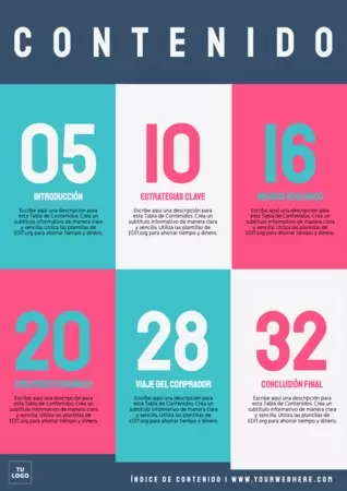 Edita una plantilla para índice