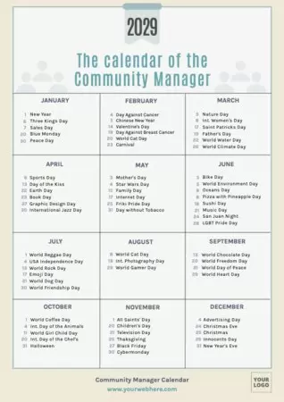 Customize your Community Manager calendar