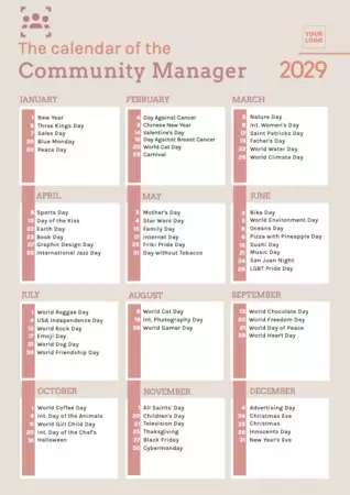 Customize your Community Manager calendar