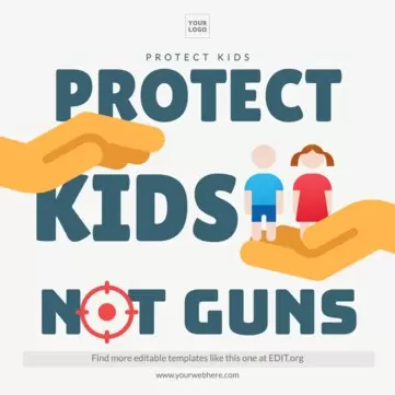 Edit a No to Guns Poster