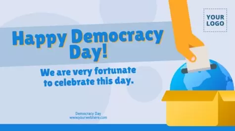Bearbeite eine Vorlage für den Tag der Demokratie