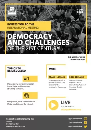 Edytuj plakat Międzynarodowego Dnia Demokracj