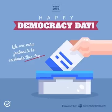 Bearbeite eine Vorlage für den Tag der Demokratie