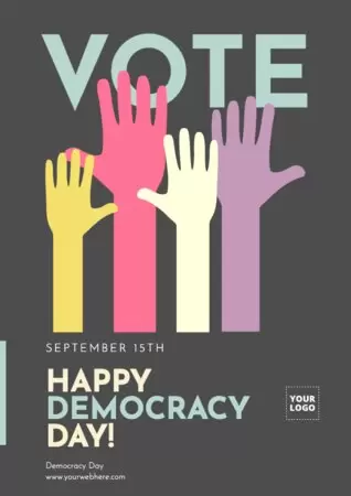 Edit an International Democracy Day poster