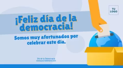 Edita un banner del Día de la Democracia