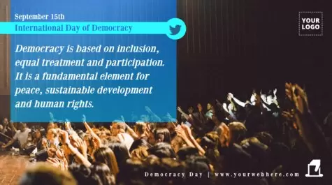 Bearbeite eine Vorlage für den Tag der Demokratie