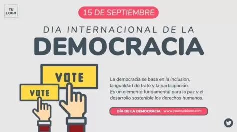Edita un banner del Día de la Democracia