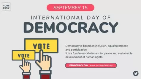 Bearbeite eine Vorlage für den Tag der Demokratie