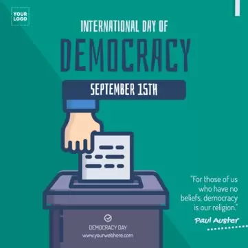 Modifier une affiche pour la Journée internationale de la démocratie