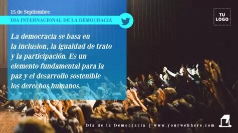 Edita un banner del Día de la Democracia