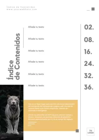 Edita una plantilla para índice