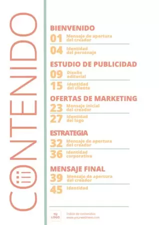 Edita una plantilla para índice