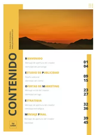 Edita una plantilla para índice