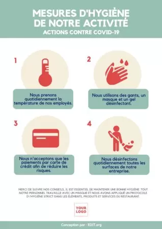 Modifier une affiche d'information sur le Coronavirus