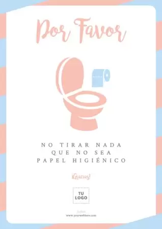 Edita un letrero para baño