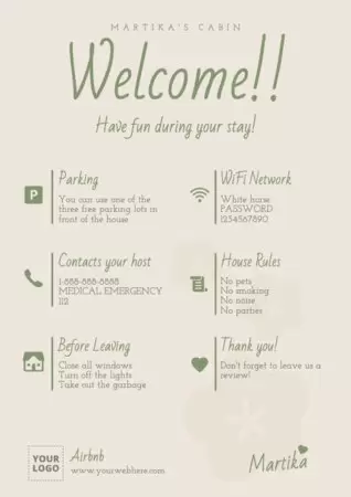 Edit an Airbnb house rules template