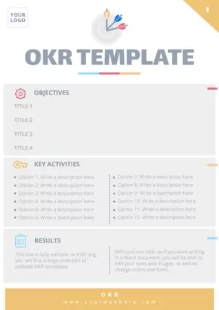 Edit an OKR sample template