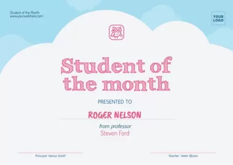 Edit a student of the month design