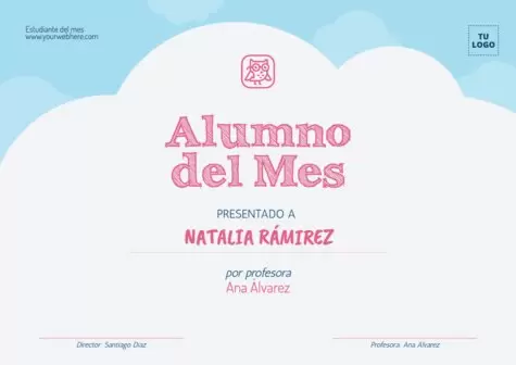 Edita una plantilla del estudiante del mes